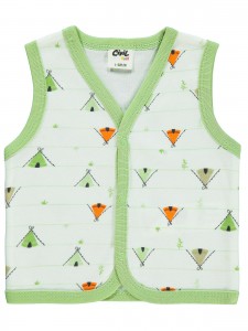 Wholesale - Civil Baby - Green - -Vest-56-62-68-74 (1-1-1-1) 4 Pieces