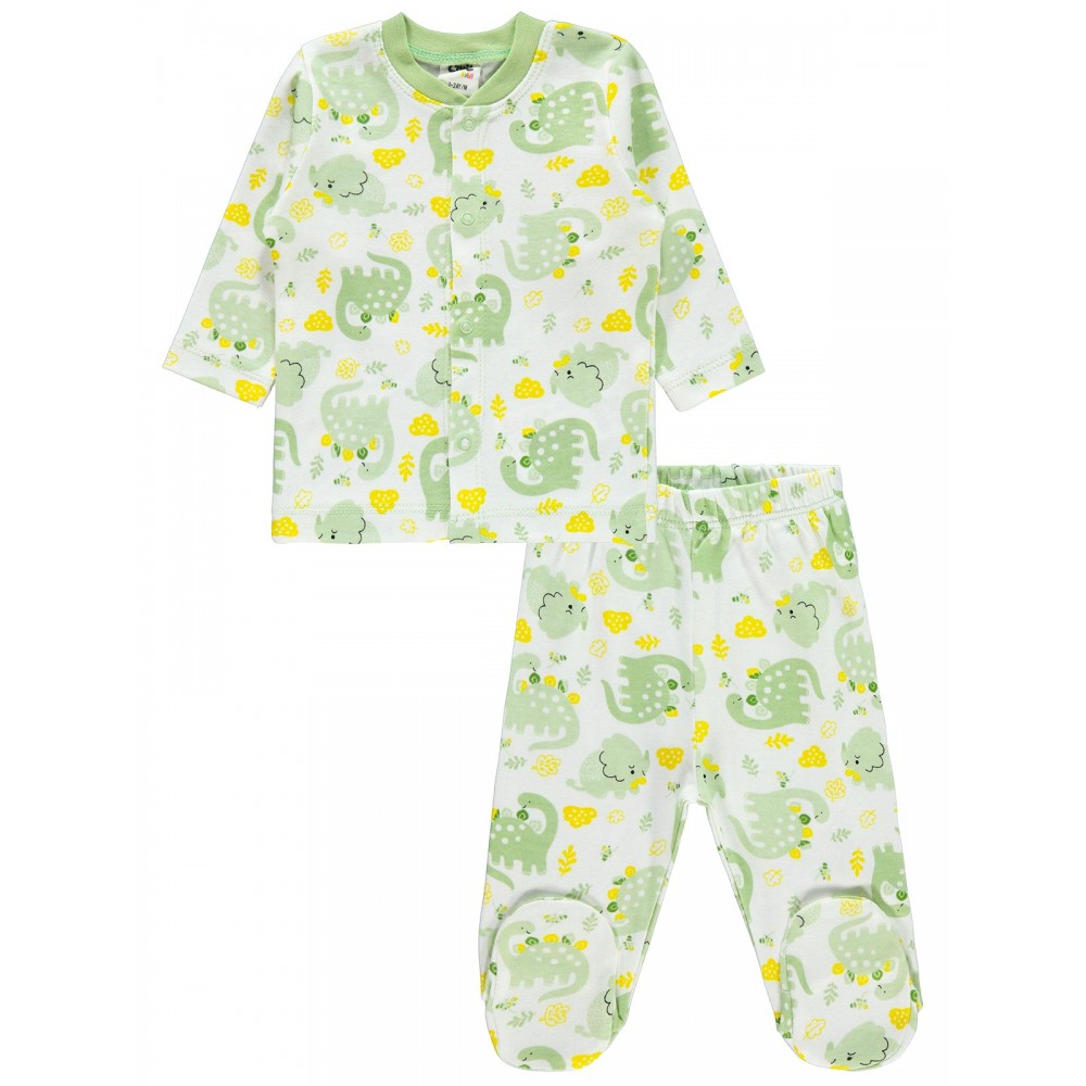 Wholesale - Civil Baby - Green - Baby-Pajamas Set-56-62-68 Month(1-1-1) 3