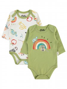 Wholesale - Civil Baby - Green - Baby-Snapsuit-62-68-74-80 Month ( 1-1-1-1) 4