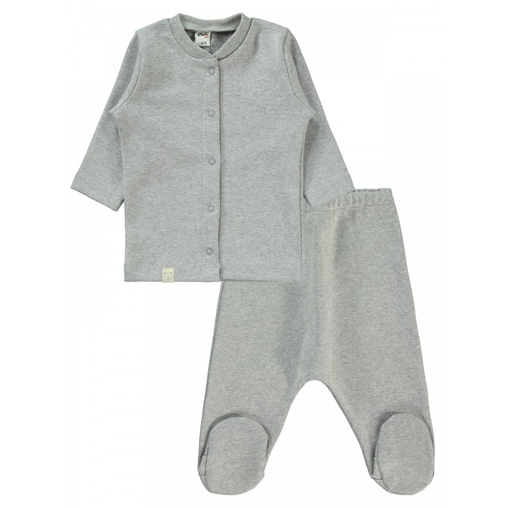 Wholesale - Civil Baby - Grey - Baby-Pajamas Set-56-62-68 Month(1-1-1) 3