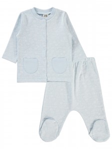 Wholesale - Civil Baby - Ice Blue - Baby-Pajamas Set-56-62-68 Month(1-1-1) 3