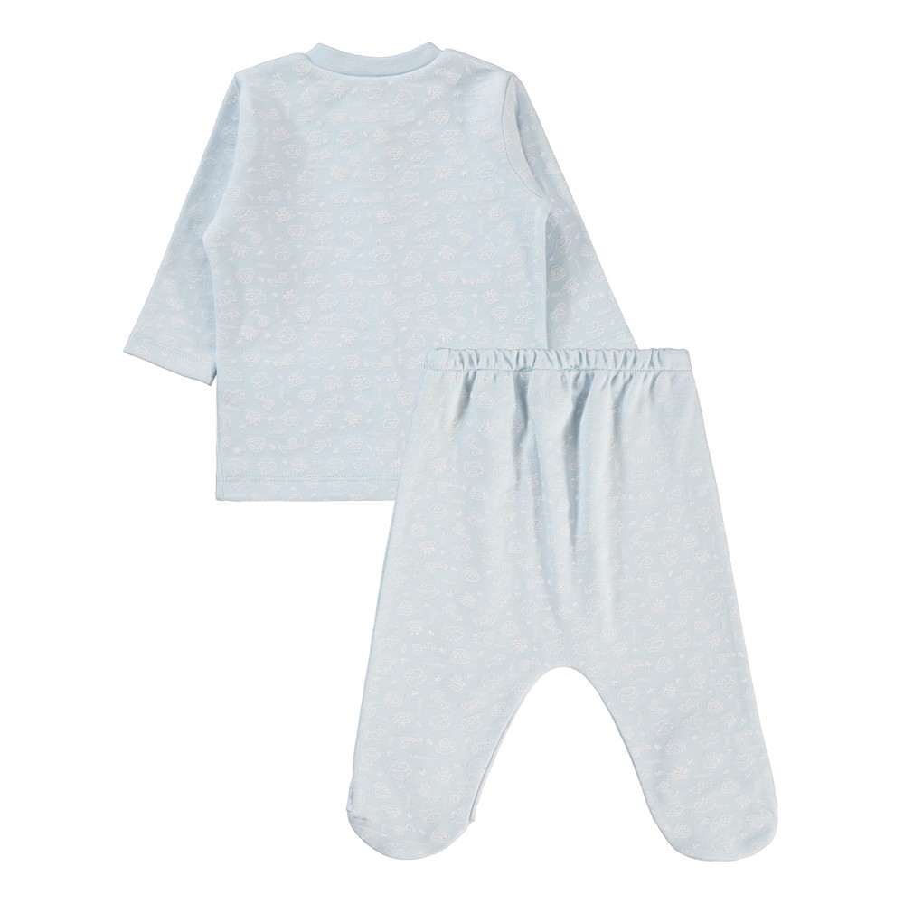 Wholesale - Civil Baby - Ice Blue - Baby-Pajamas Set-56-62-68 Month(1-1-1) 3