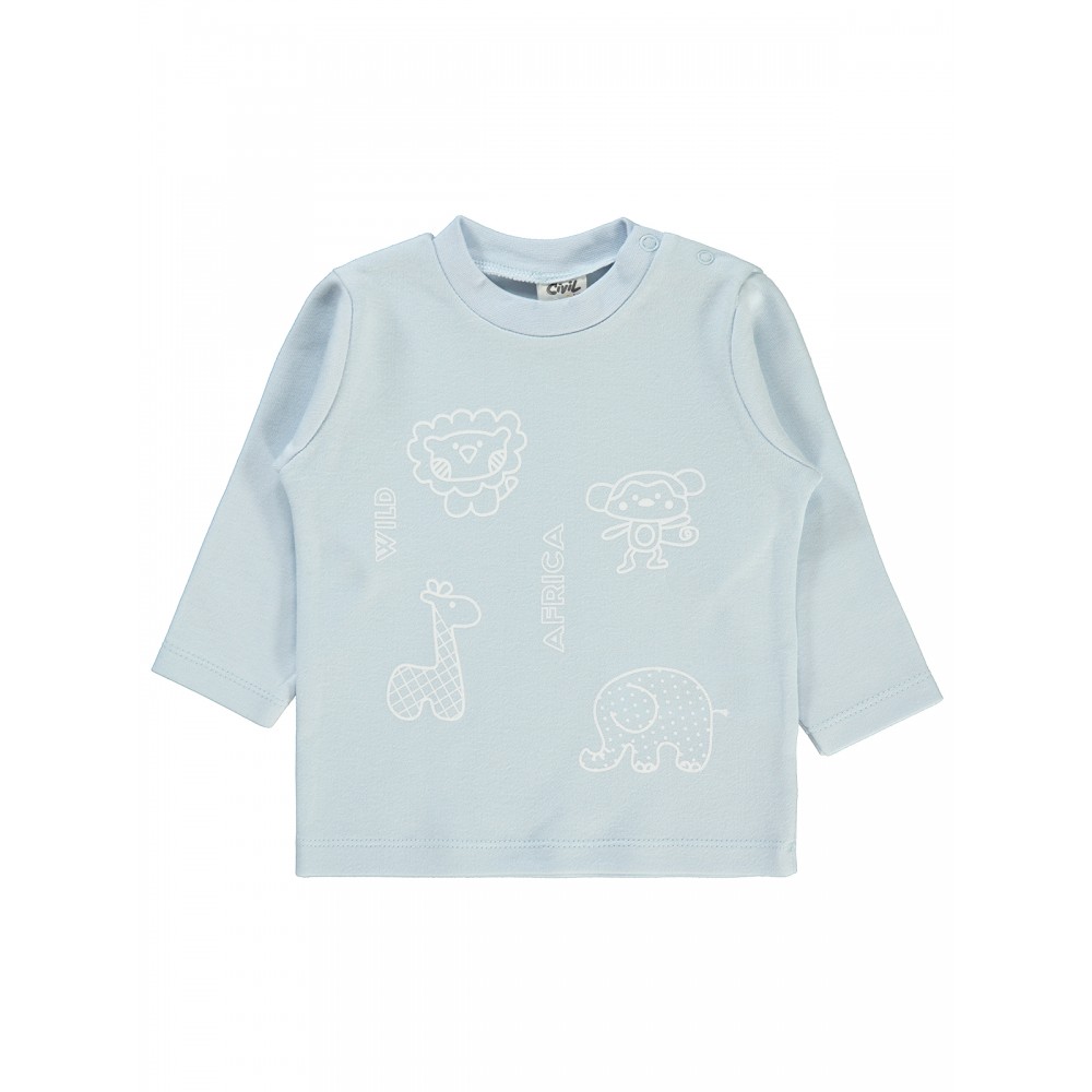 Wholesale - Civil Baby - Ice Blue - Baby-Sweatshirt-68-74-80-86 Month (1-1-1-1) 4