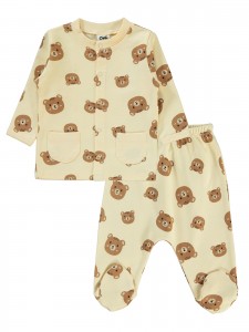 Wholesale - Civil Baby - Ivory - Baby-Pajamas Set-56-62-68 Month(1-1-1) 3