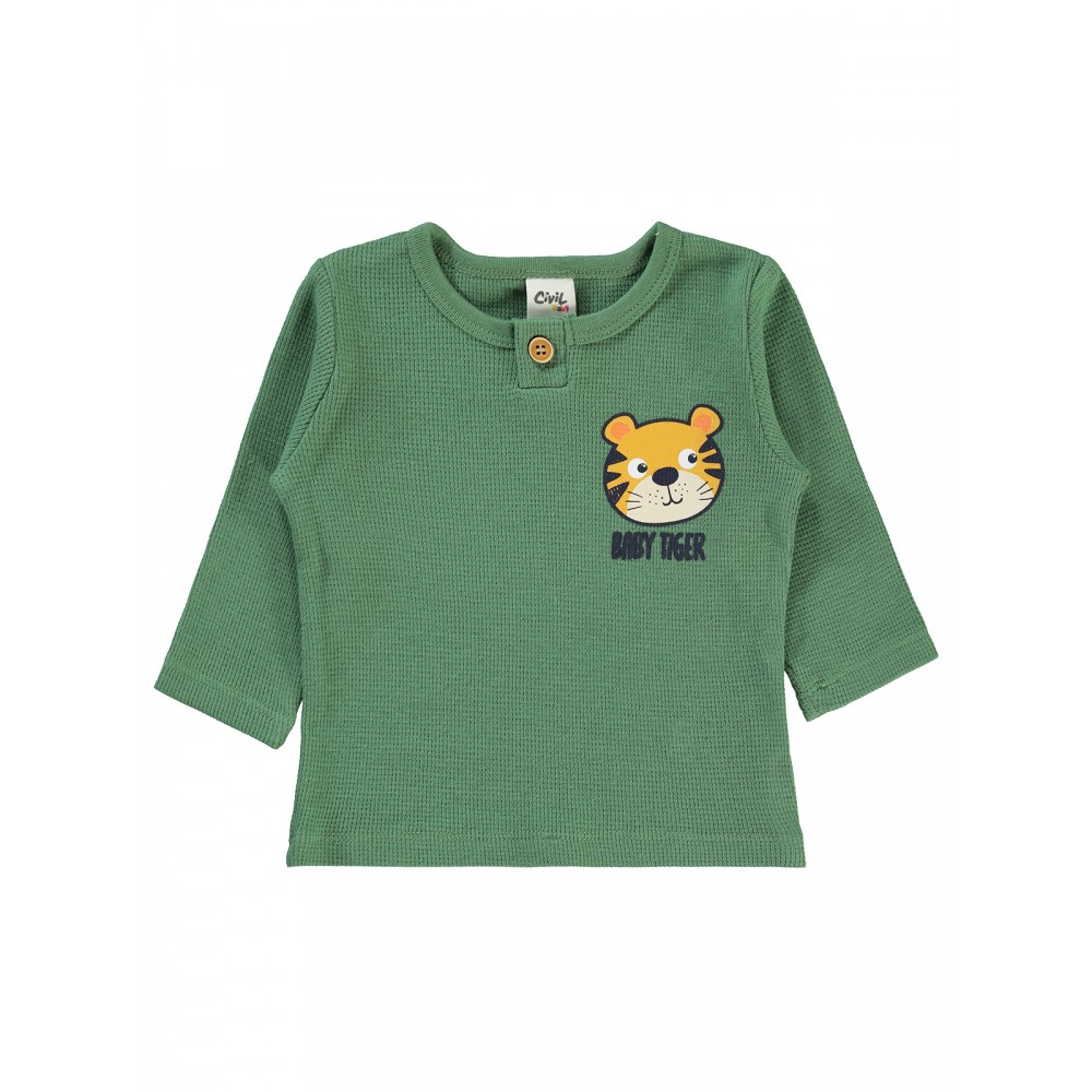 Wholesale - Civil Baby - Khaki - Baby-Sweatshirt-68-74-80-86 Size (1-1-2-2) 6