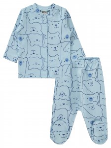 Wholesale - Civil Baby - Light Blue - Baby-Pajamas Set-56-62-68 Month(1-1-1) 3