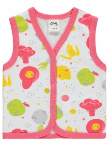 Wholesale - Civil Baby - Light Pink-Pink - -Vest-56-62-68-74 (1-1-1-1) 4 Pieces