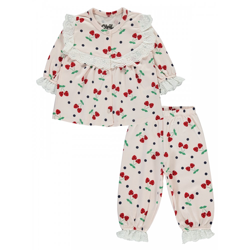 Wholesale - Civil Baby - Light Somon - Baby-Pajamas Set-68-74-80-86 Month (1-1-1-1) 4