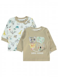 Wholesale - Civil Baby - Milkybrown - Baby-Sweatshirt-62-68-74-80 Month ( 1-1-1-1) 4