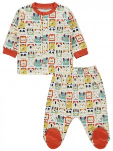 Wholesale - Civil Baby - Mint-Marl - -Pajama Set-62-68 Month (1-1) 2 Pieces