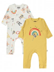 Wholesale - Civil Baby - Mustard - Baby-Overalls-62-68-74 (1-1-1) 3