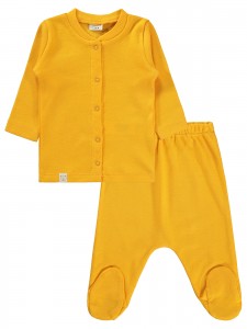 Wholesale - Civil Baby - Mustard - Baby-Pajamas Set-56-62-68 Month(1-1-1) 3