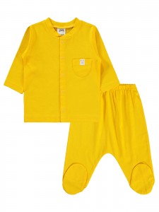 Wholesale - Civil Baby - Mustard - Baby-Pajamas Set-56-62-68 Month(1-1-1) 3