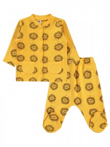 Wholesale - Civil Baby - Mustard - Baby-Pajamas Set-56-62-68 Month(1-1-1) 3