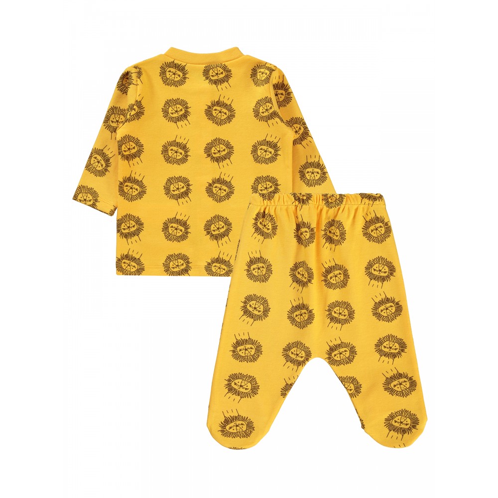 Wholesale - Civil Baby - Mustard - Baby-Pajamas Set-56-62-68 Month(1-1-1) 3