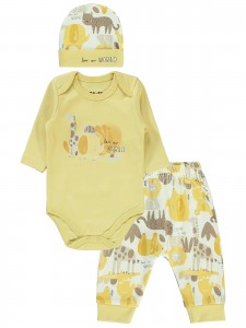 Wholesale - Civil Baby - Mustard - Baby-Set-62-68-74-80 Month ( 1-1-1-1) 4