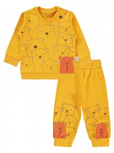 Wholesale - Civil Baby - Mustard - Baby-Set-68-74-80-86 Month (1-1-1-1) 4