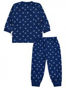 Wholesale - Civil Baby - Navy - -Pajama Set-68-74-80-86 Month (1-1-1-1) 4 Pieces