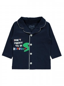 Wholesale - Civil Baby - Navy - -Pajama Set-68-74-80-86 Month (1-1-1-1) 4 Pieces