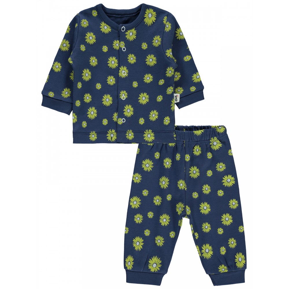 Wholesale - Civil Baby - Navy - Baby-Pajamas Set-56-62 (1-1) 2 Pieces