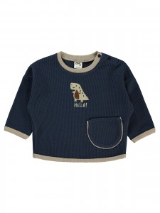 Wholesale - Civil Baby - Navy - Baby-Sweatshirt-68-74-80-86 Size (1-1-2-2) 6