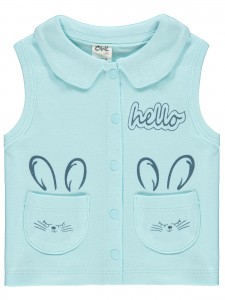 Wholesale - Civil Baby - Nile Green - -Vest-62-68-74-80-86 Month (1-1-1-1-1) 5 Pieces