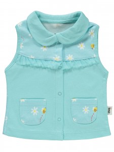 Wholesale - Civil Baby - Nile Green - -Vest-62-68-74-80-86 Month (1-1-1-1-1) 5 Pieces