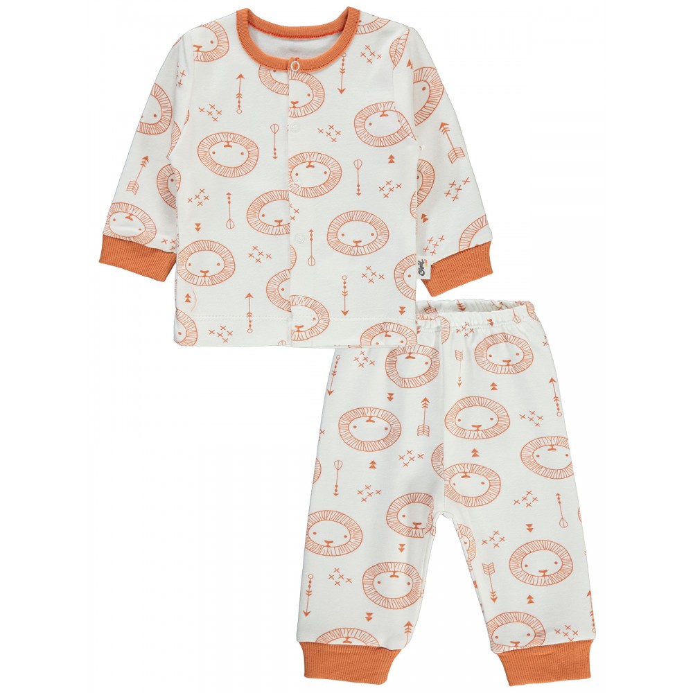 Wholesale - Civil Baby - Orange - Baby-Pajamas Set-56-62 (1-1) 2 Pieces