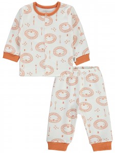 Wholesale - Civil Baby - Orange - Baby-Pajamas Set-56-62 (1-1) 2 Pieces