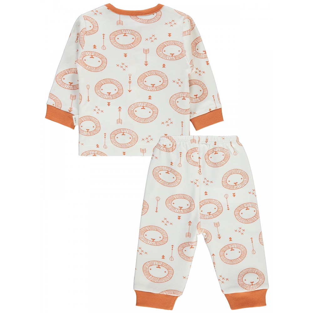 Wholesale - Civil Baby - Orange - Baby-Pajamas Set-56-62 (1-1) 2 Pieces