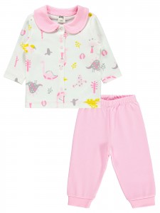 Wholesale - Civil Baby - Pink - -Pajama Set-56-62-68-74 (1-1-1-1) 4 Pieces