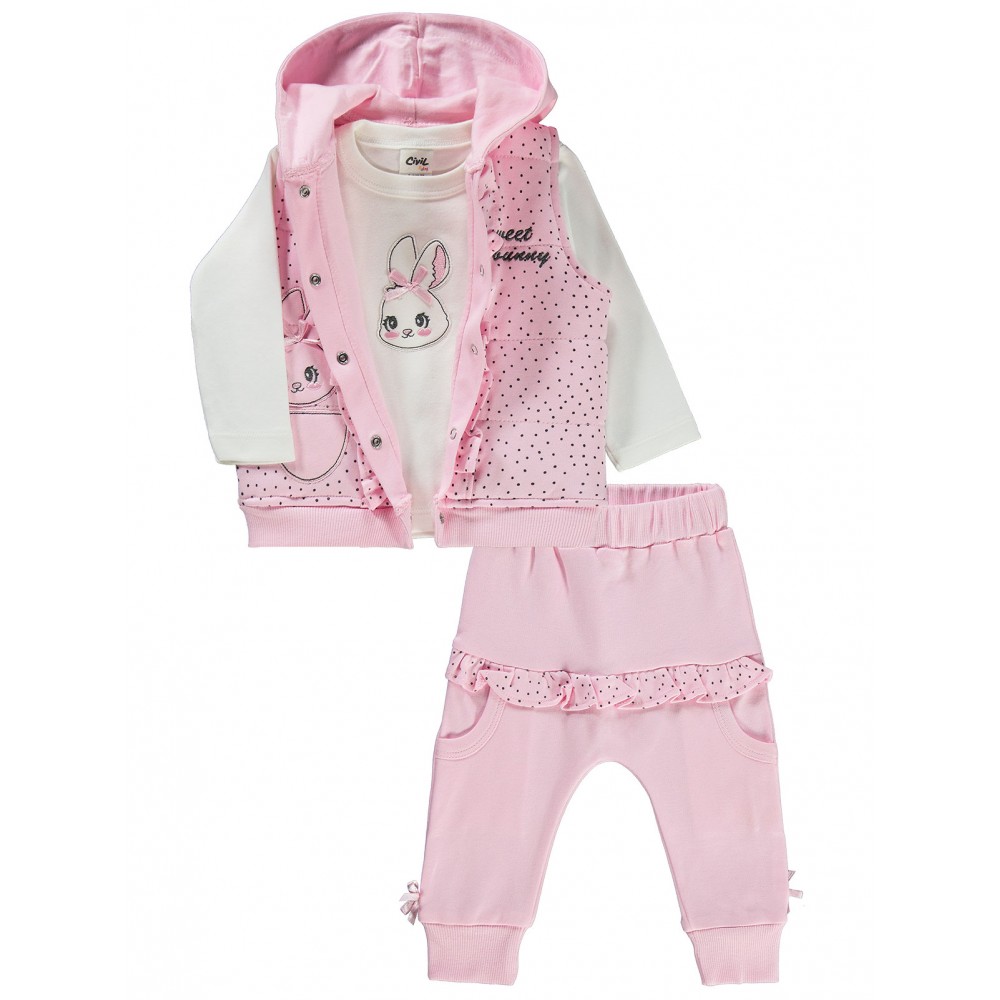 Wholesale - Civil Baby - Pink - -Sets-68-74-80-86 Month (1-1-1-1) 4 Pieces