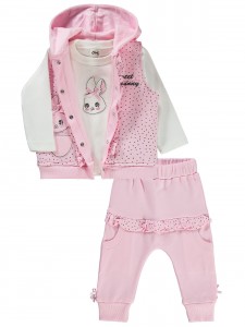 Wholesale - Civil Baby - Pink - -Sets-68-74-80-86 Month (1-1-1-1) 4 Pieces