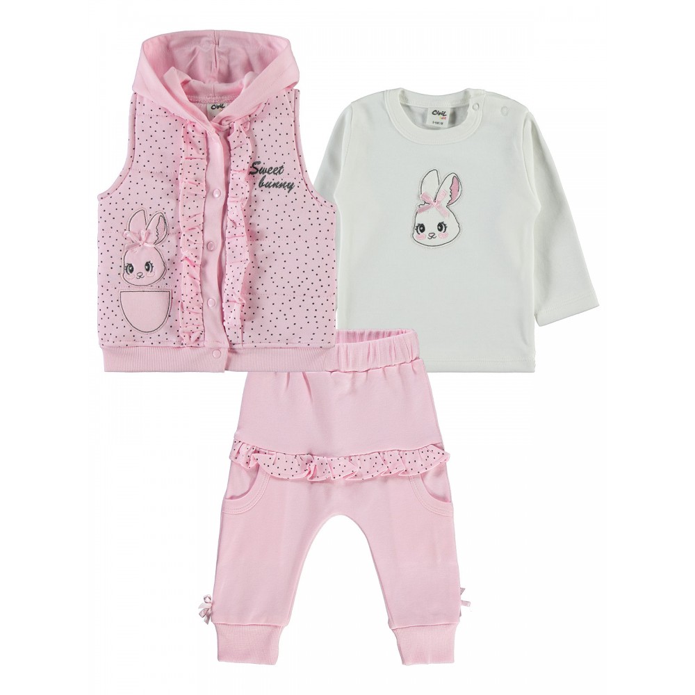 Wholesale - Civil Baby - Pink - -Sets-68-74-80-86 Month (1-1-1-1) 4 Pieces