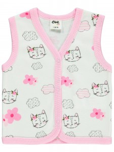 Wholesale - Civil Baby - Pink - -Vest-56-62-68-74 (1-1-1-1) 4 Pieces