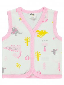 Wholesale - Civil Baby - Pink - -Vest-56-62-68-74 (1-1-1-1) 4 Pieces