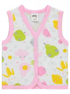 Wholesale - Civil Baby - Pink - -Vest-56-62-68-74 (1-1-1-1) 4 Pieces