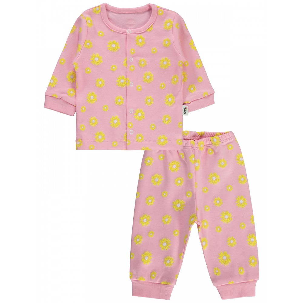 Wholesale - Civil Baby - Pink - Baby-Pajamas Set-56-62 (1-1) 2 Pieces