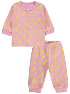 Wholesale - Civil Baby - Pink - Baby-Pajamas Set-56-62 (1-1) 2 Pieces