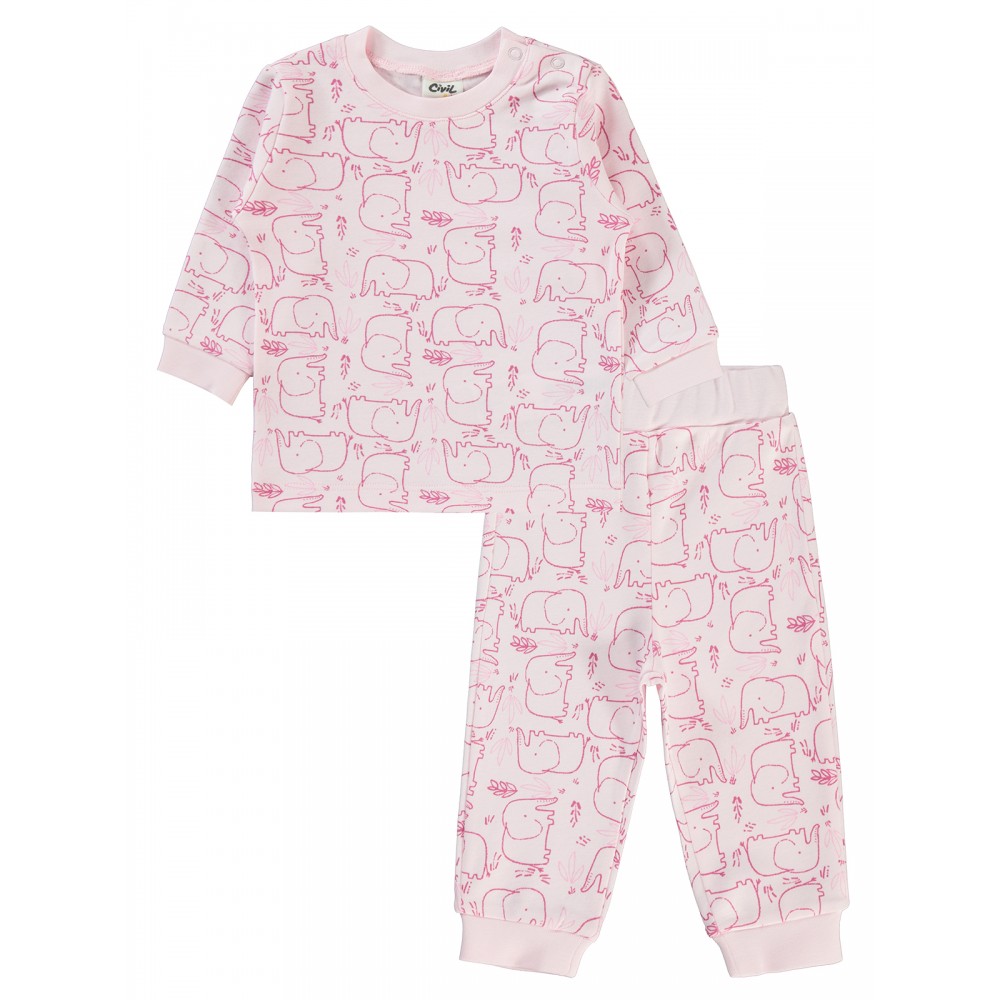 Wholesale - Civil Baby - Pink - Baby-Set-68-74-80-86 Month (1-1-1-1) 4