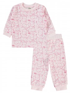 Wholesale - Civil Baby - Pink - Baby-Set-68-74-80-86 Month (1-1-1-1) 4