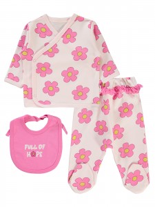 Wholesale - Civil Baby - Pink - Baby-Snapsuit Sets-50 Month (Of 4) 4