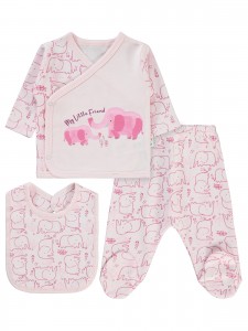 Wholesale - Civil Baby - Pink - Baby-Snapsuit Sets-50 Month (Of 4) 4