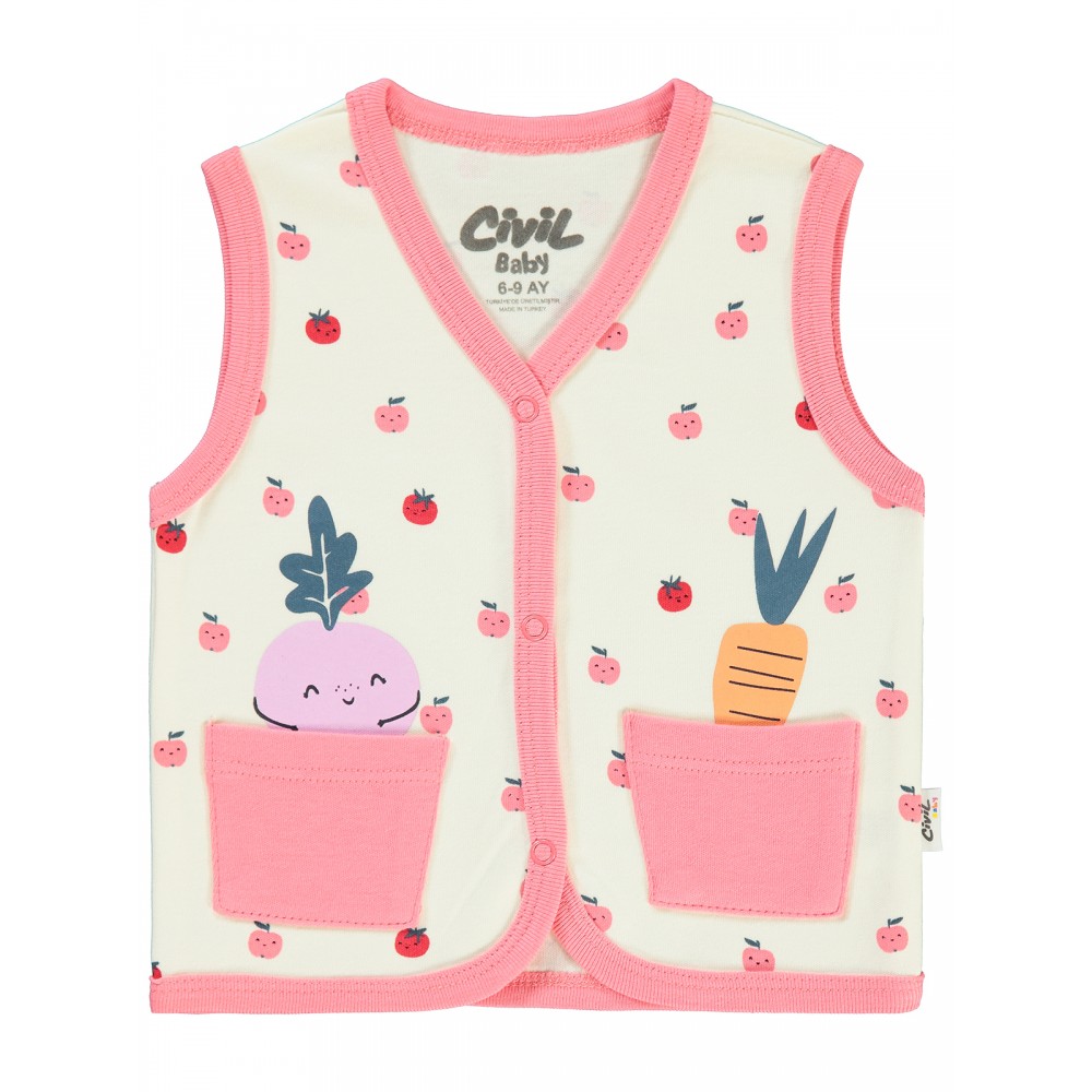 Wholesale - Civil Baby - Pink - Baby-Waistcoat-68-74-80-86 Month (1-1-1-1) 4