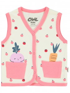 Wholesale - Civil Baby - Pink - Baby-Waistcoat-68-74-80-86 Month (1-1-1-1) 4