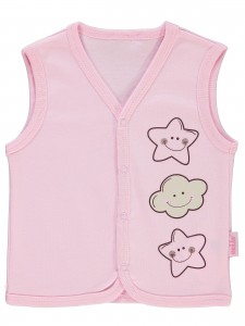 Wholesale - Civil Baby - Pink - Baby-Waistcoat-68-74-80-86 Month (1-1-1-1) 4 Pieces