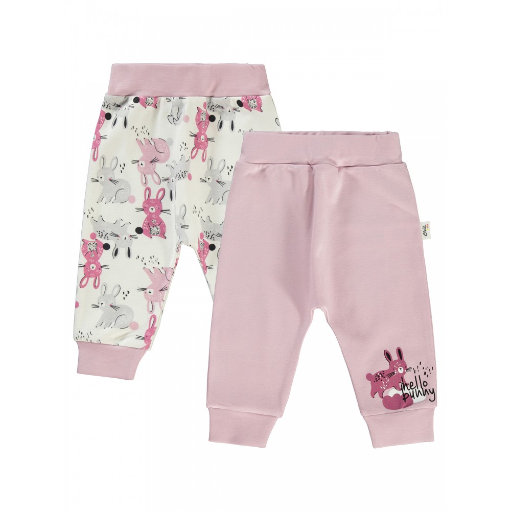 Wholesale - Civil Baby - Pink-Damson - Baby-Baby Bottoms-62-68-74-80 Month ( 1-1-1-1) 4