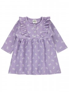 Wholesale - Civil Baby - Pink-Damson - Baby-Dresses-68-74-80-86 Month (1-1-1-1) 4 Pieces