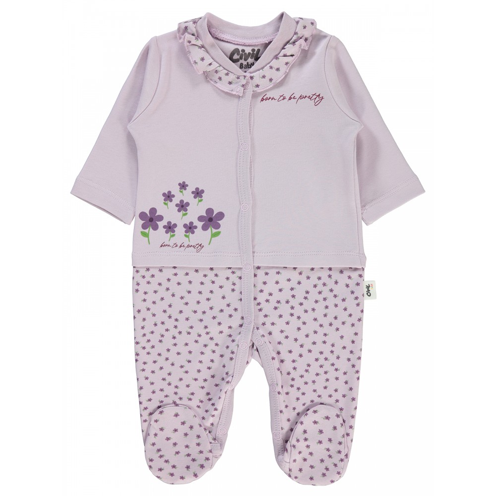 Wholesale - Civil Baby - Pink-Damson - Baby-Overalls-56-62-68 Month(1-1-1) 3