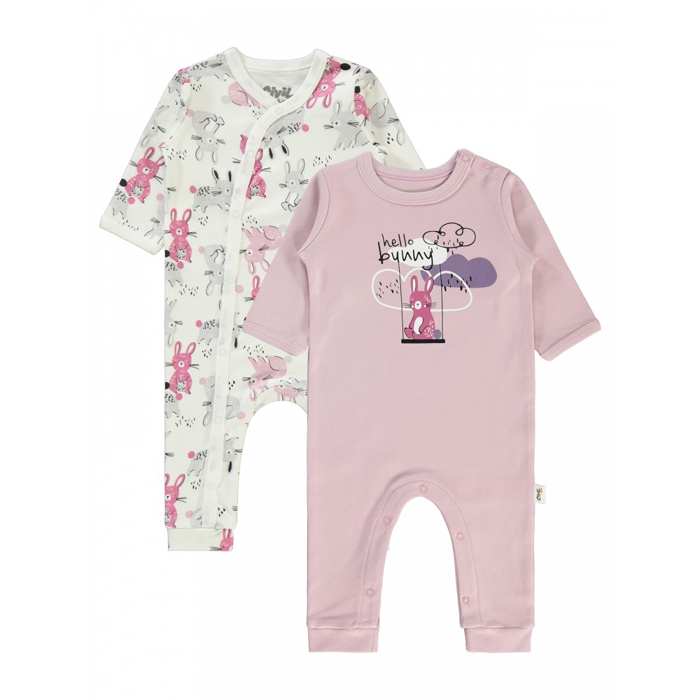 Wholesale - Civil Baby - Pink-Damson - Baby-Overalls-62-68-74 (1-1-1) 3